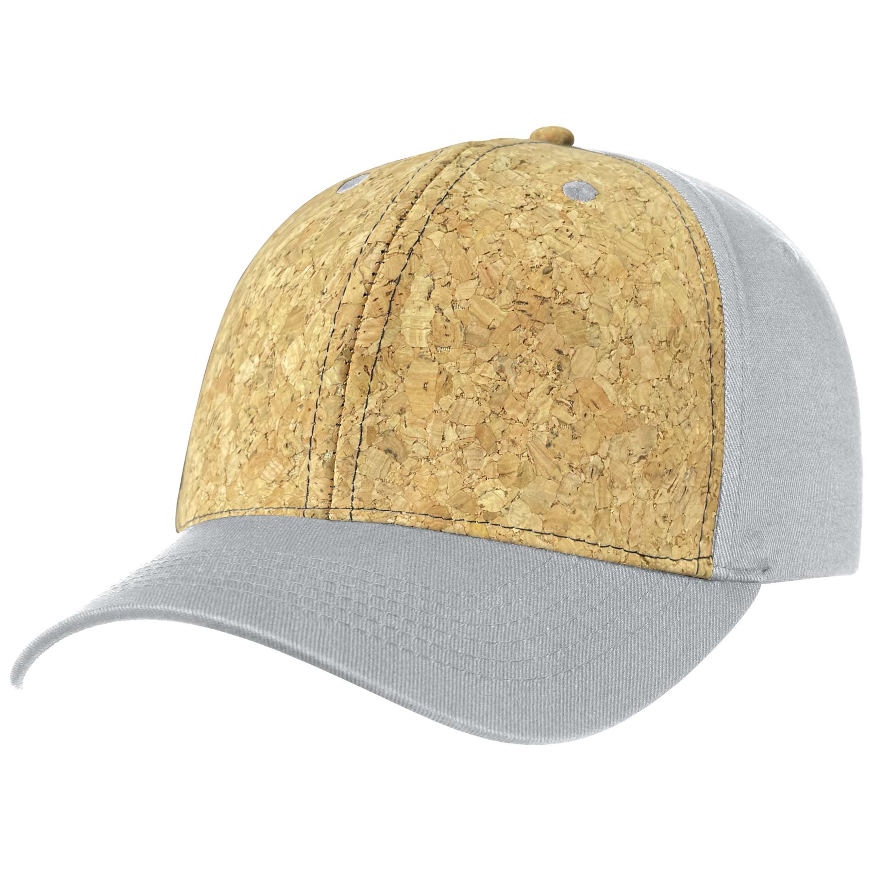 Two Tone 6 Panel Cork Trucker Baseball Cap 3
