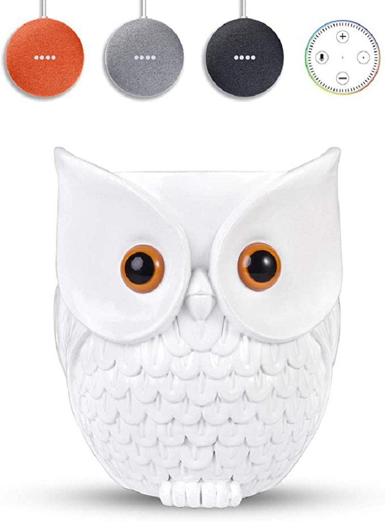 Owl Statue Smart Speaker Holder Stand 5