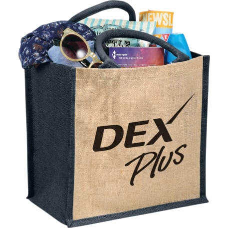 Medium Jute Gift Tote, custom tote bag with logo imprint 24