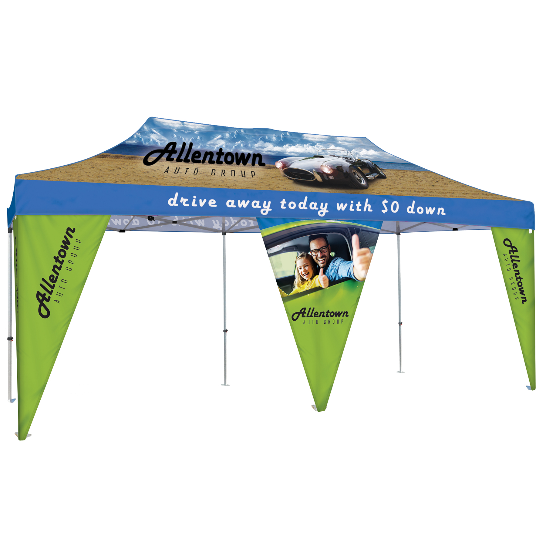 20' Premium Tent Corner Banner Set 2