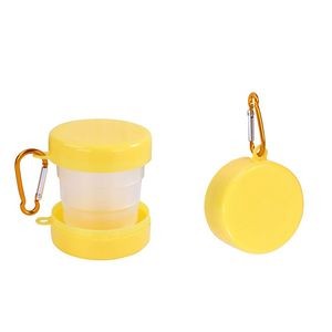 Translucent Plastic Collapsible Cup With Carabiner 22