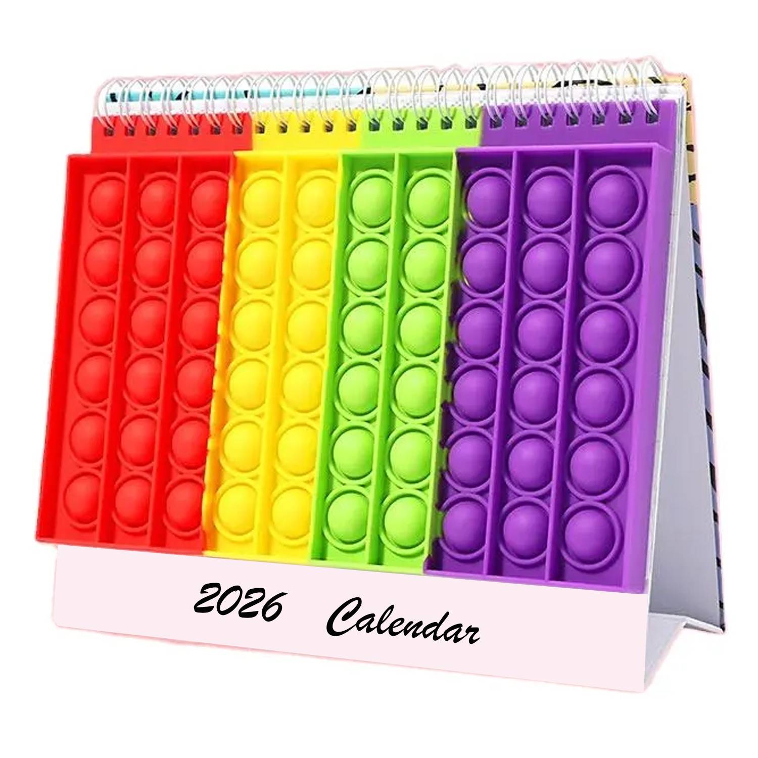 2026 Desk Calendar Pop Fidget Sillicon 3