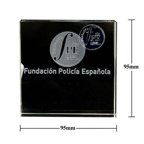 Optical Crystal Square Paperweight 2