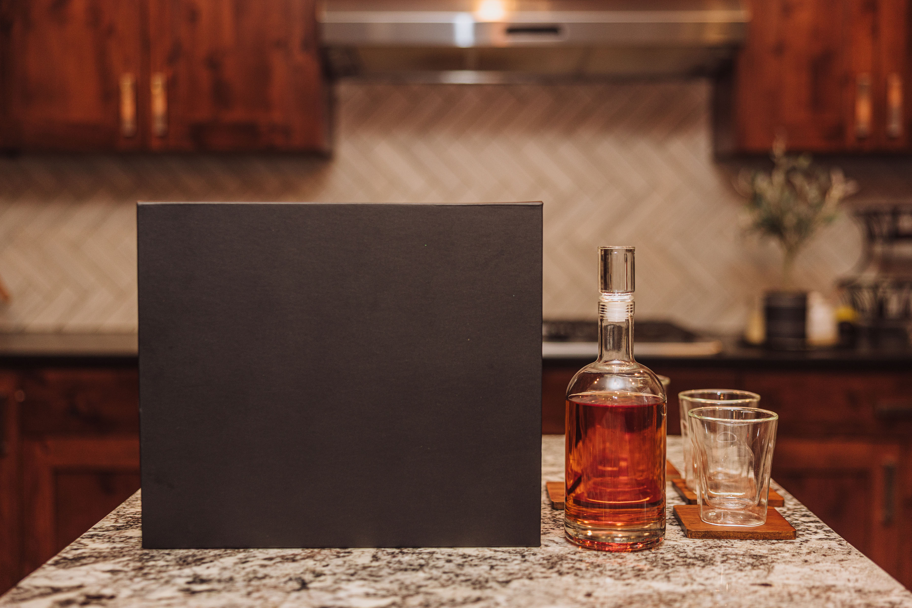 Ambassador Whiskey Box with Decanter and 4 Lowball Glasses 3
