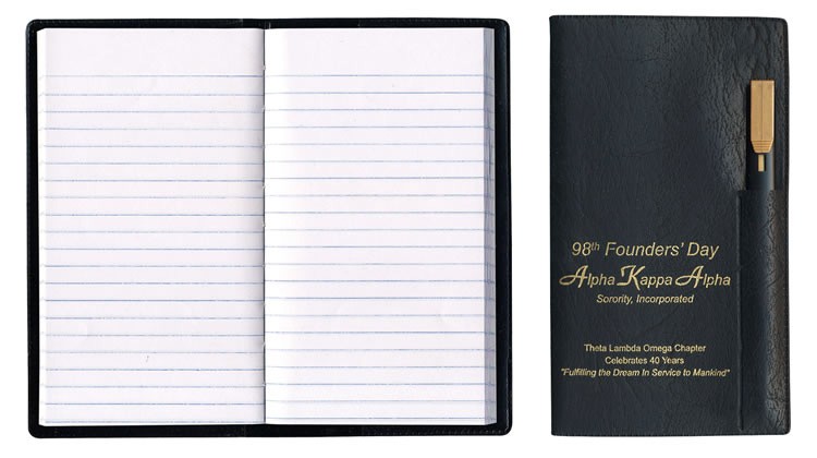 Executive Vinyl Cover Tally Book with Pen 1