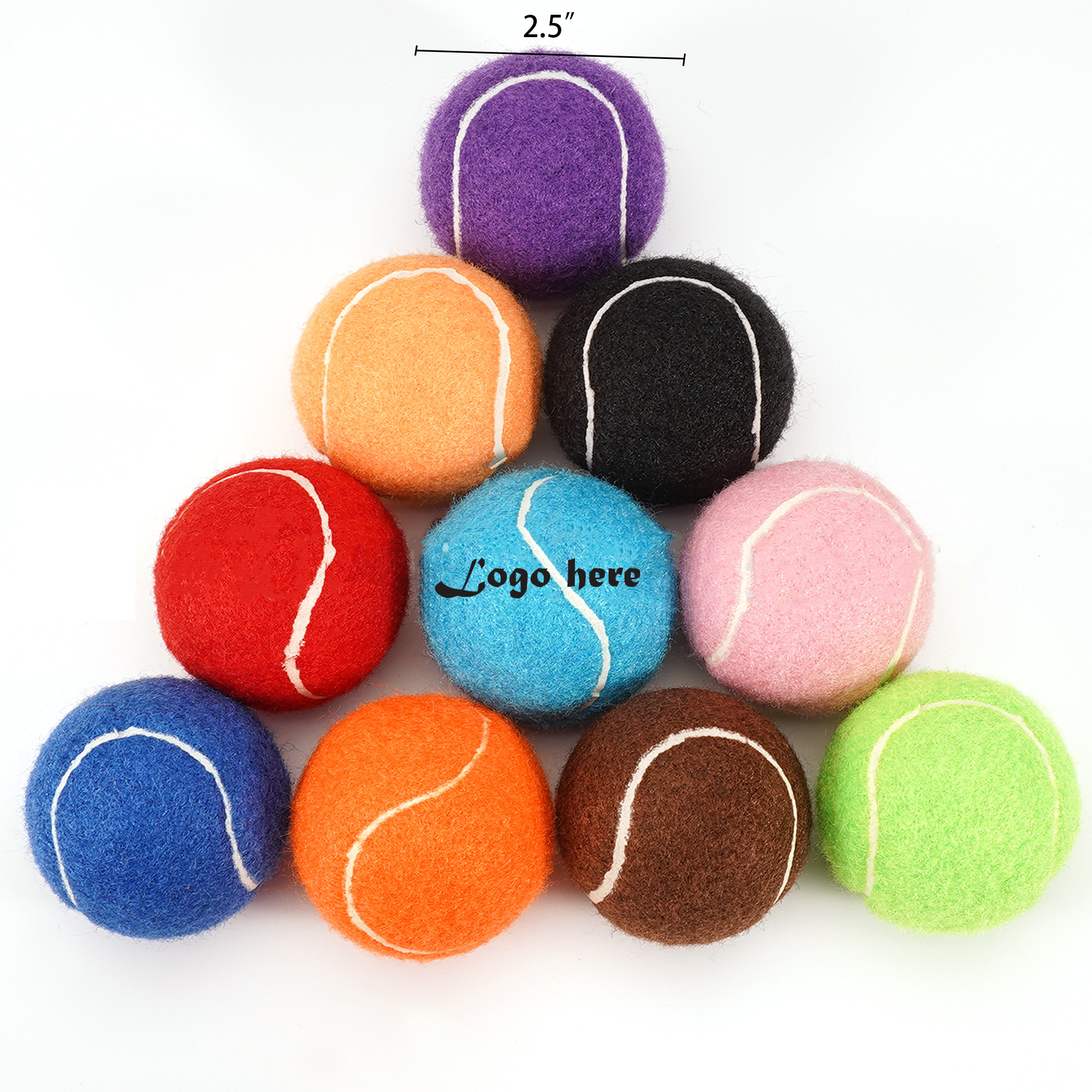 Pet Fetch Toy Tennis Ball 2.52"D 2