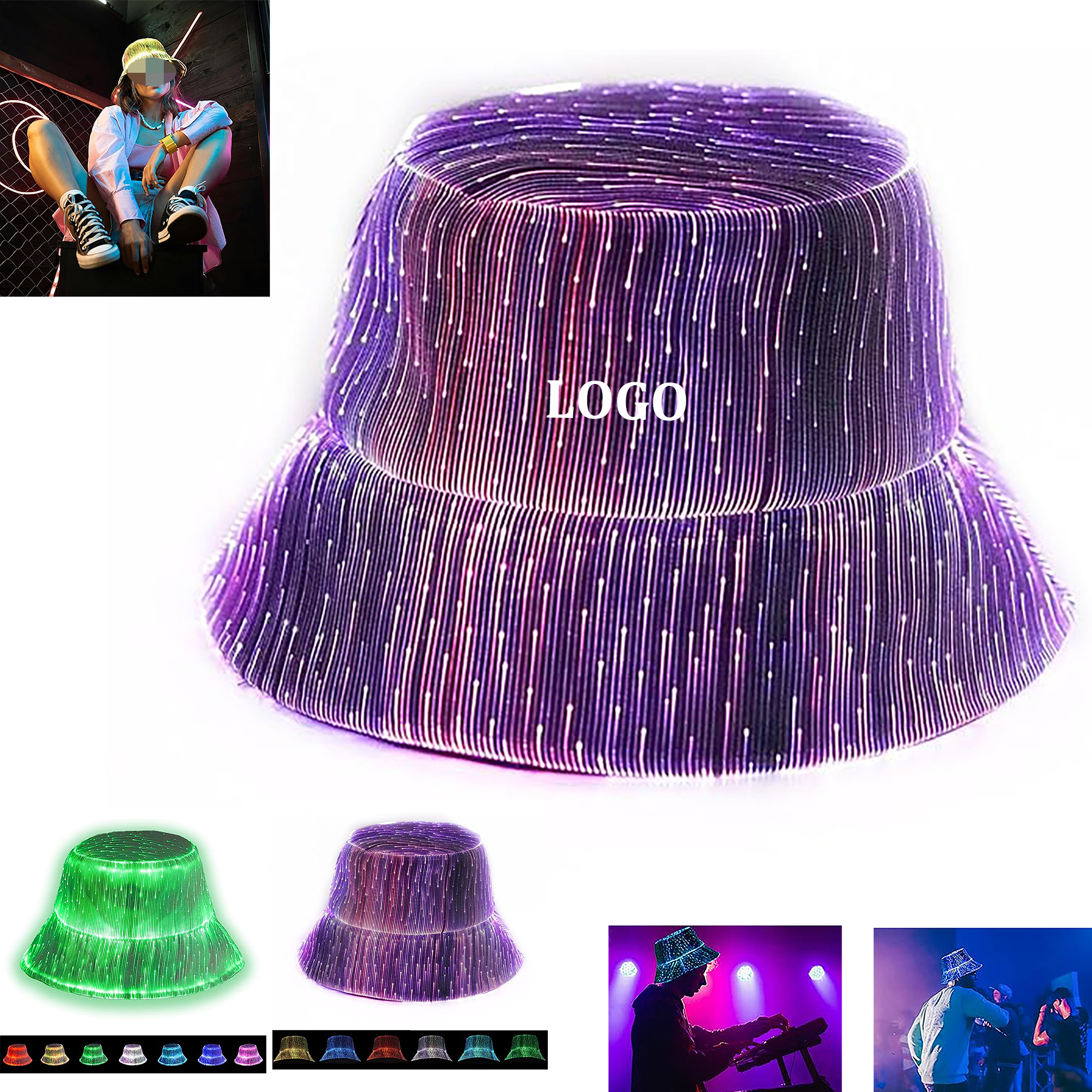 LED Carnival Bucket Hat 2