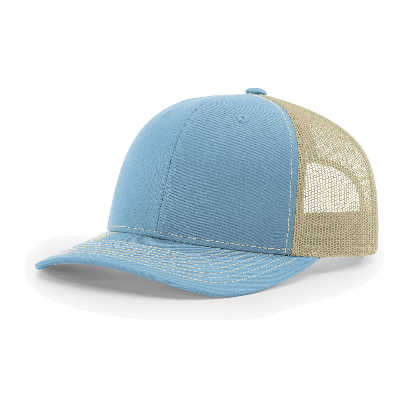 Richardson 112 6-Panel Snapback Trucker Hat w/Leatherette Adhesive Patches or Embroidery 78
