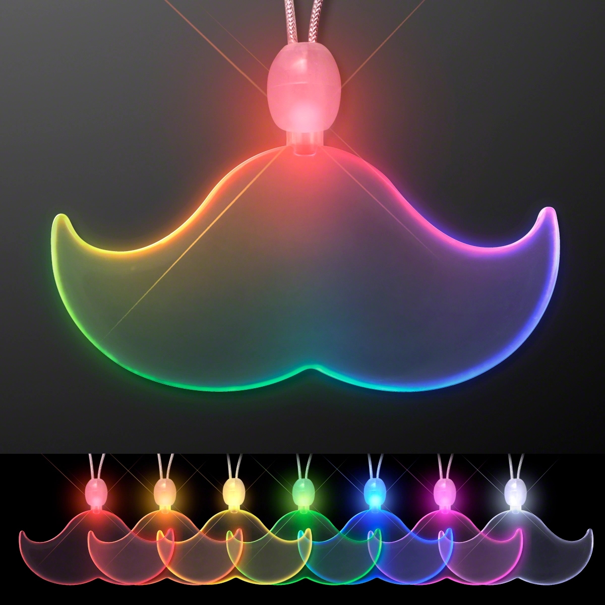 Acrylic Mustache Shape Necklace with LED 8
