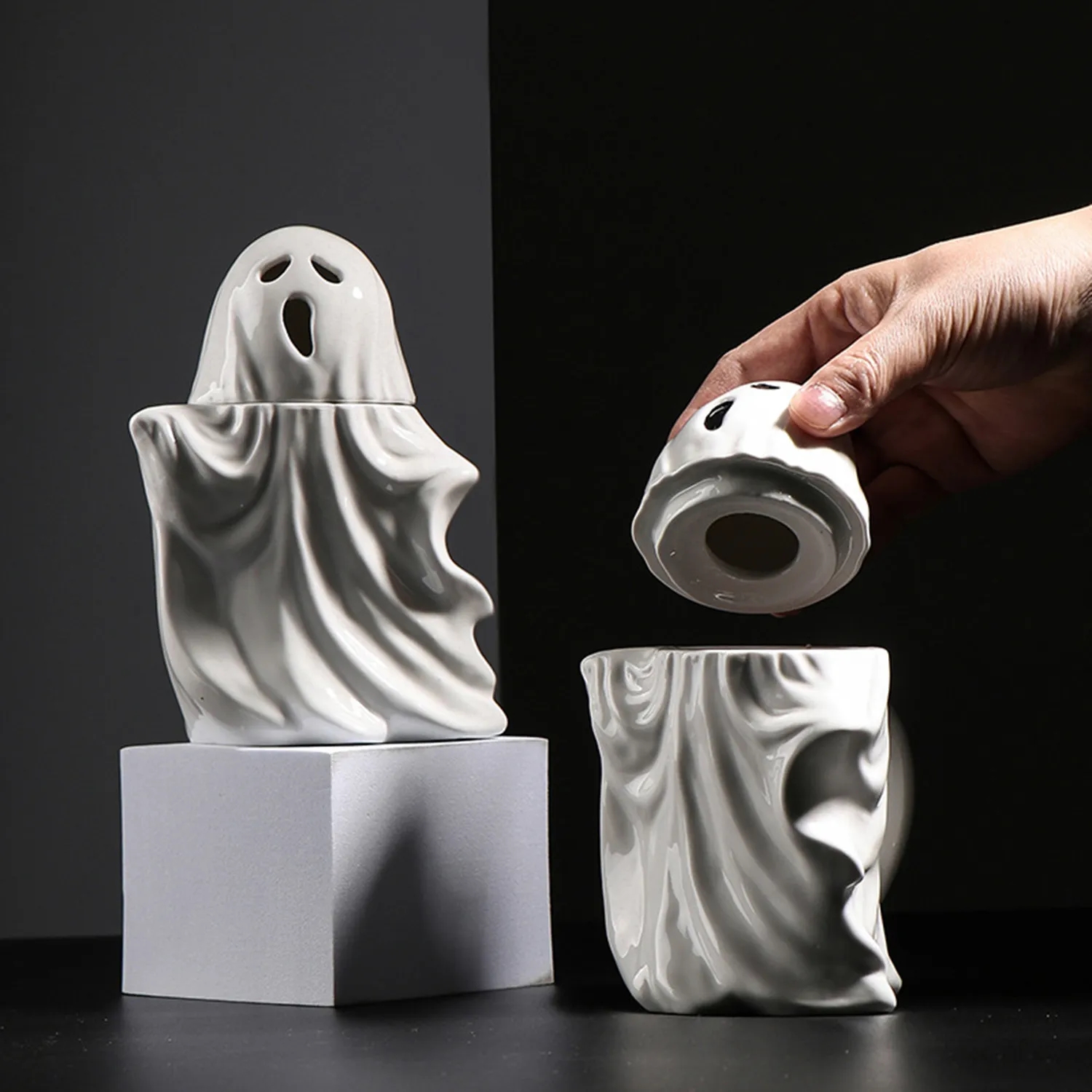 Ceramic Cup White Ghost Mug Halloween Gift 9