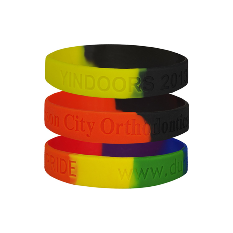 Segmented Silicone Wristband - 1/2" band 1
