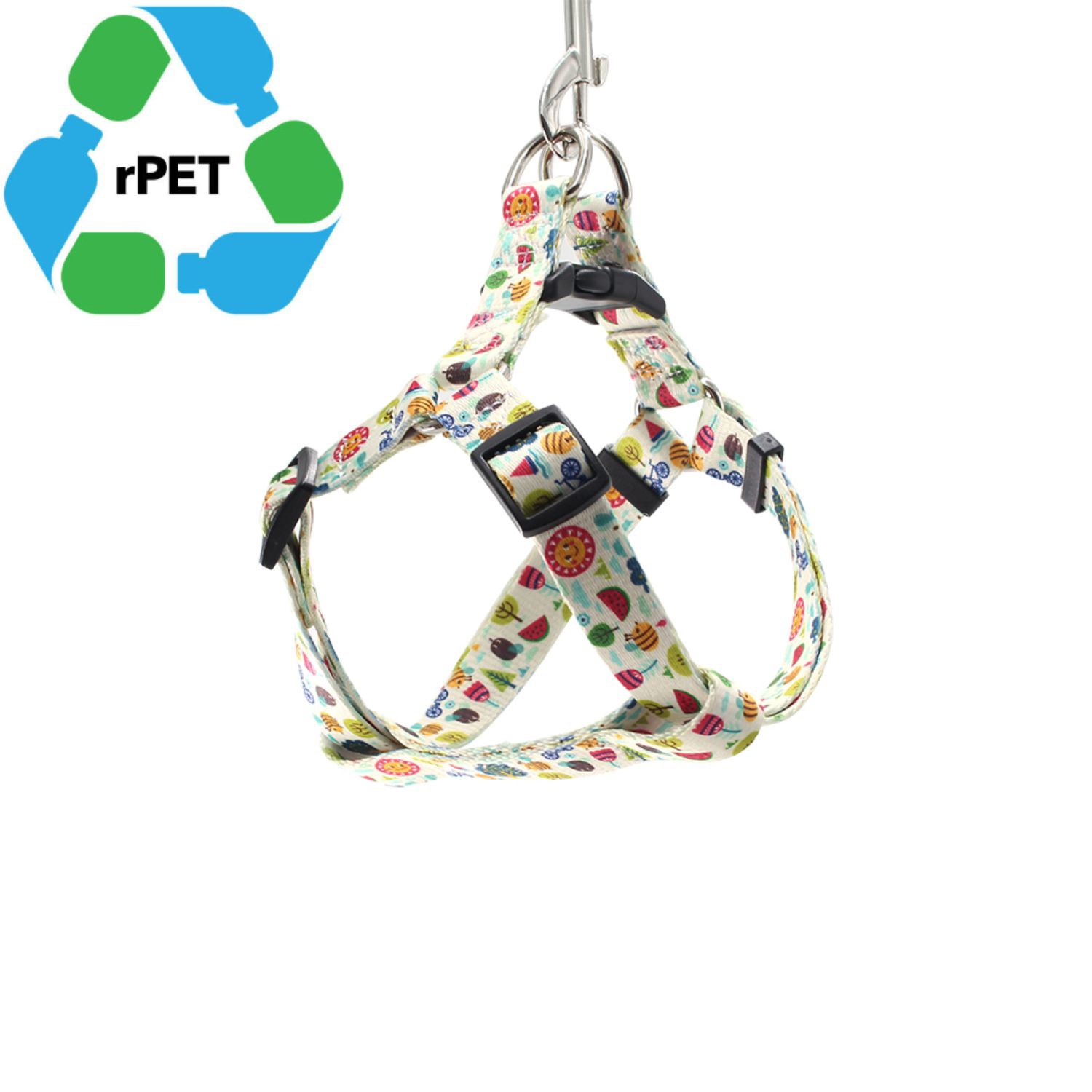 3/4"W x 29"L rPET Eco-friendly Sublimation Strong Pet Vest Harness 4