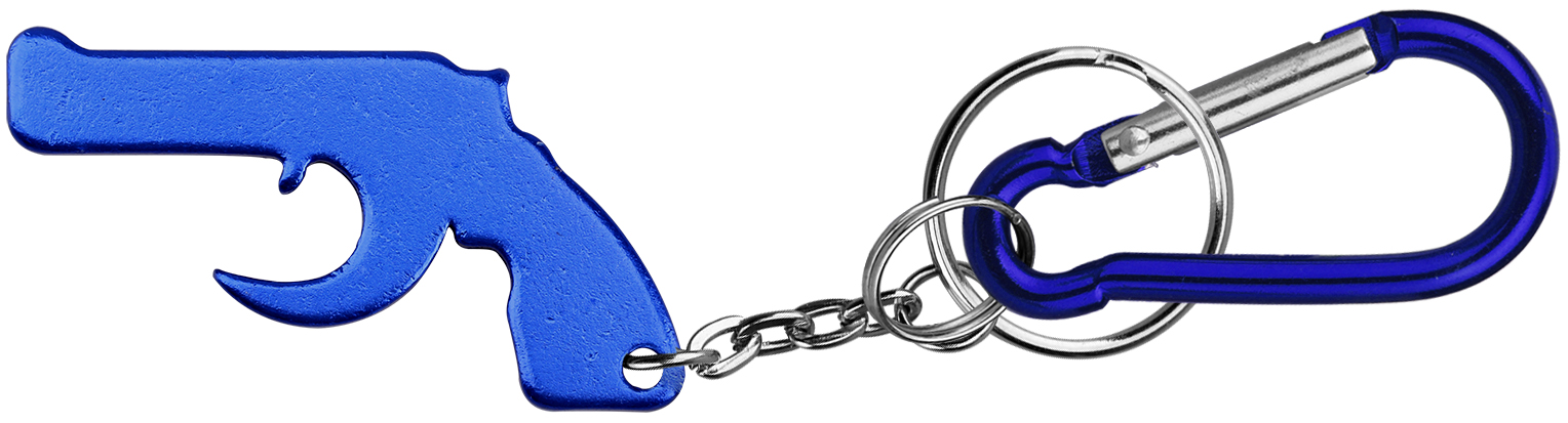 Gun Shape Bottle Opener Key Chain & carabineer 2