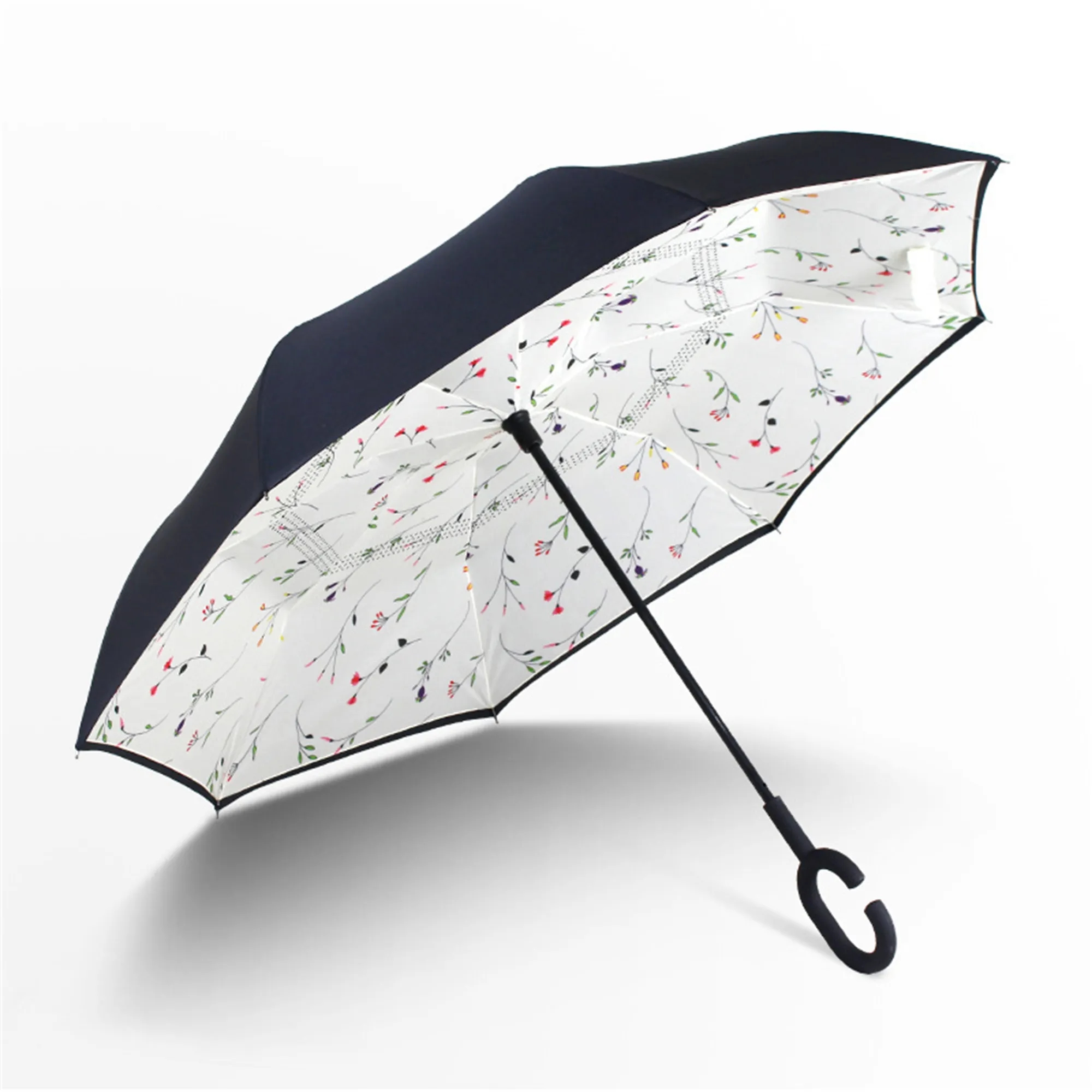Reverse Upside Down Car Umbrella with C-handle 4