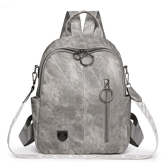 Multi-purpose Soft Leather Backpack Retro Korean-style 7
