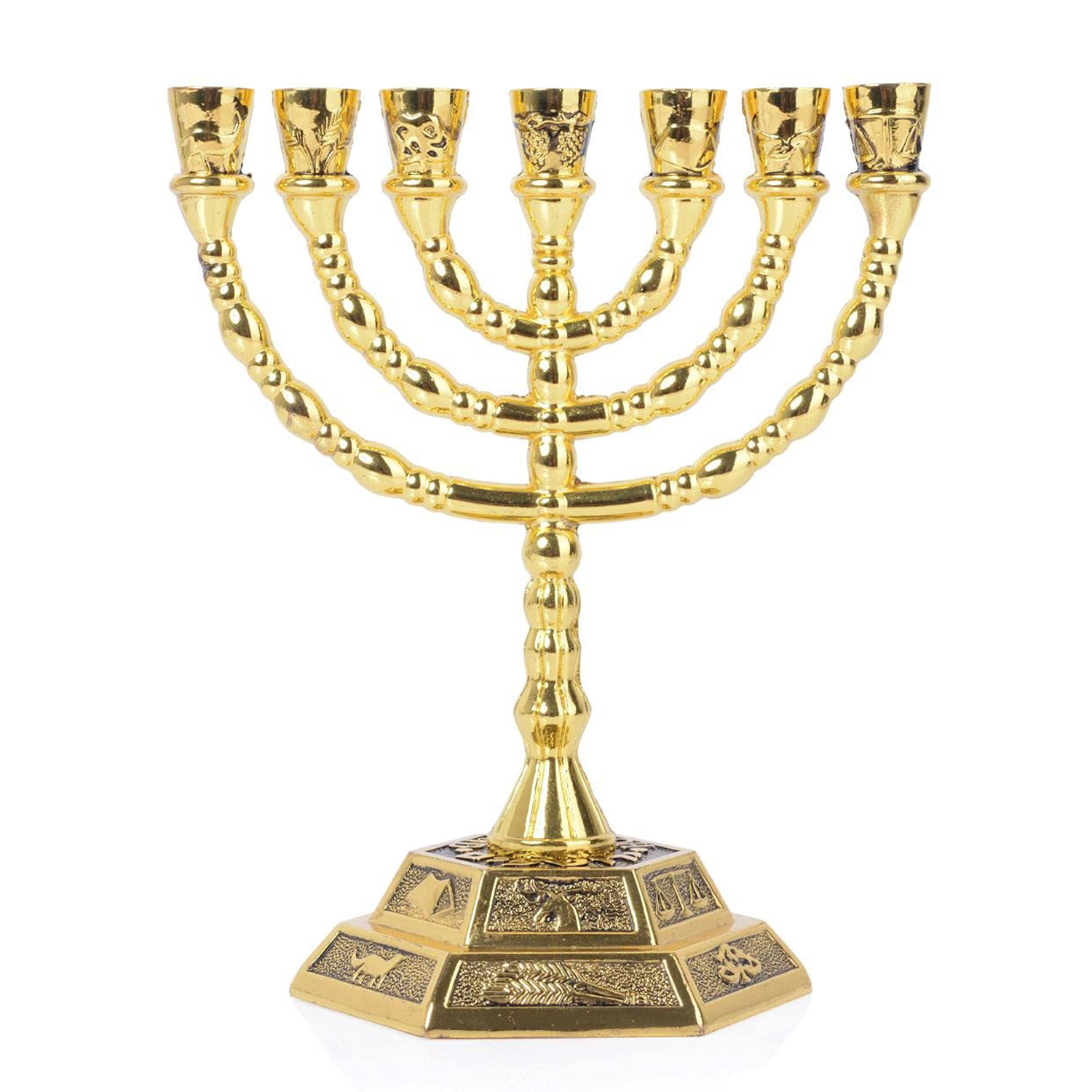 7 Branch Zinc Alloy Hexagonal Base Candlestick 2