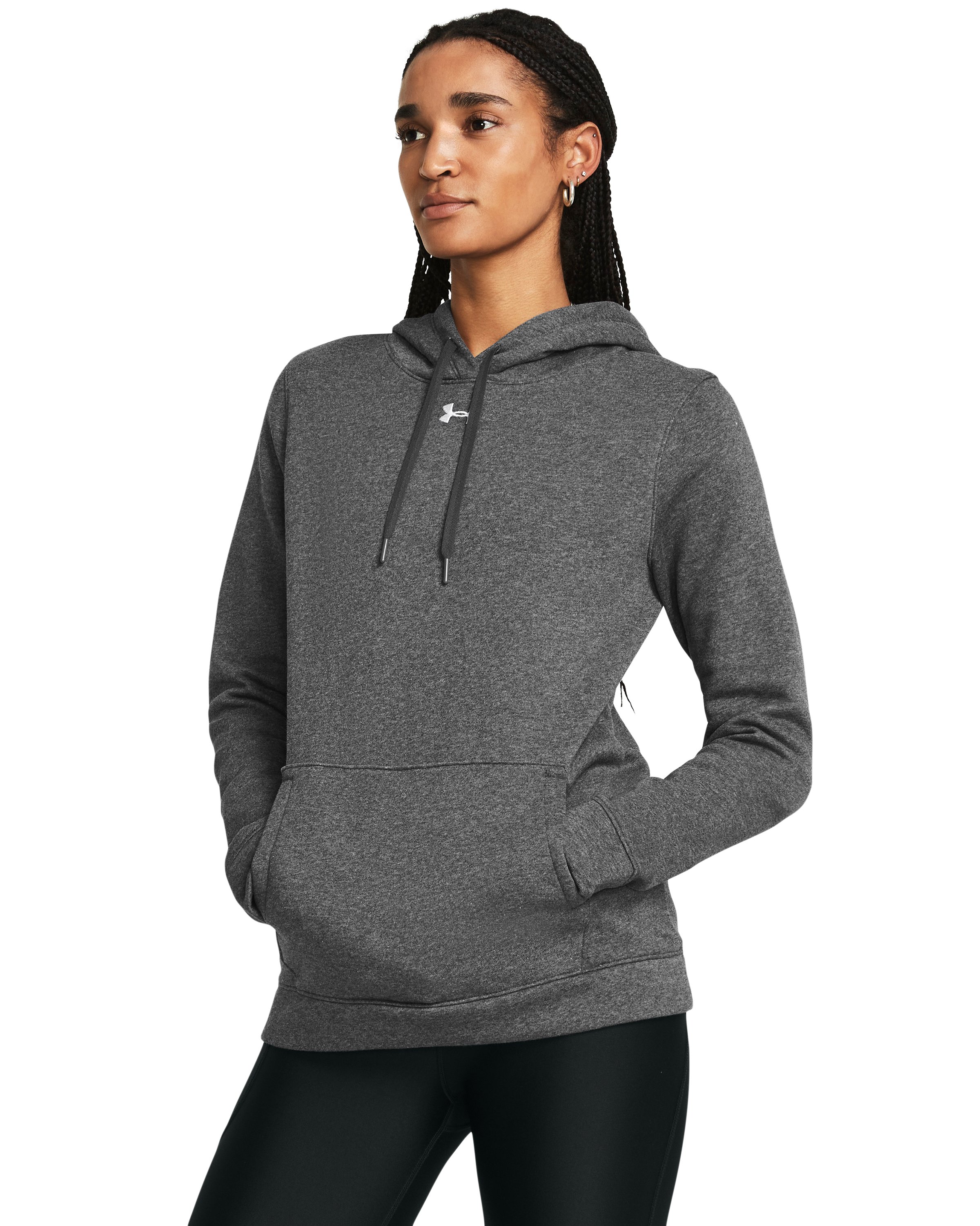 UA Hustle Fleece Women's Hoodie, custom hoodie or sweatshirt with logo imprint 19