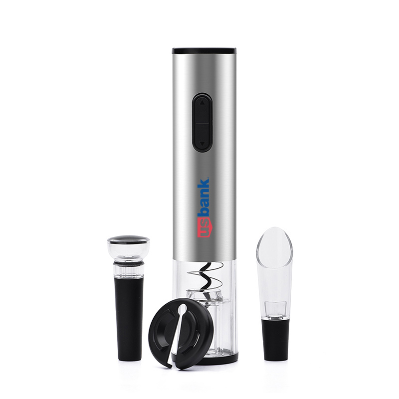 WineVault Veneto 4-Piece Electric Wine Opener Set – Includes Opener, Pourer, Stopper & Foil Cutter 14