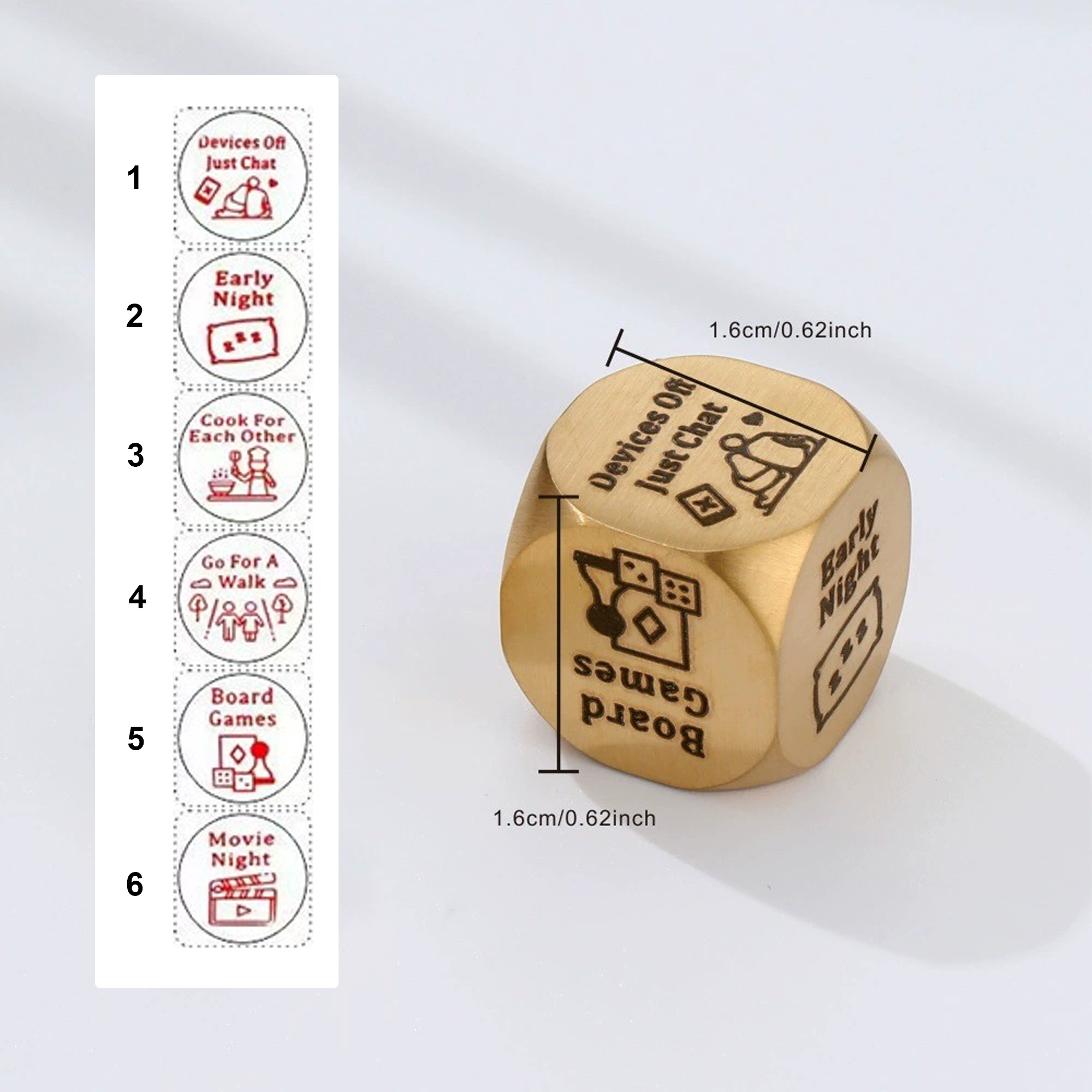 Stainless Steel Decision Dice 3