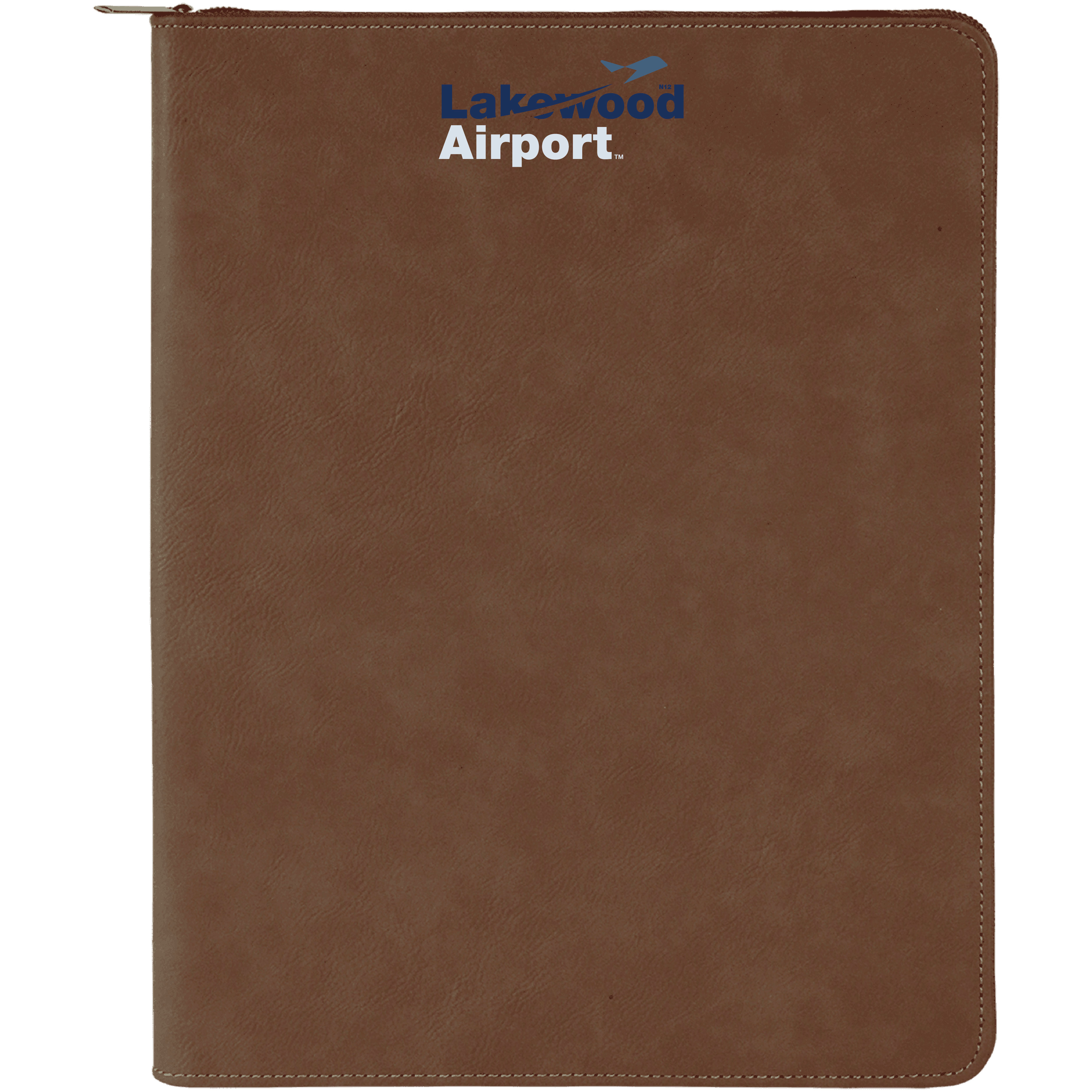 9" x 12" Leatherette Dark Brown Portfolio with Zipper 6