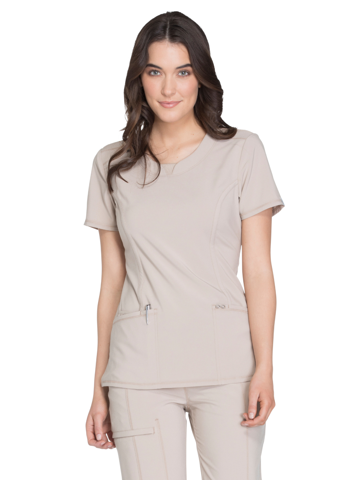 Infinity - Women's 3-Pocket Round Neck Top 44