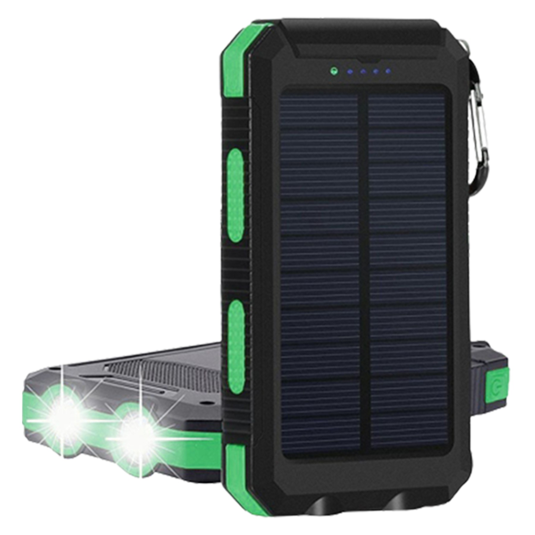 8000Mah Solar Power Bank Flashlight W/Built-In Compass 5