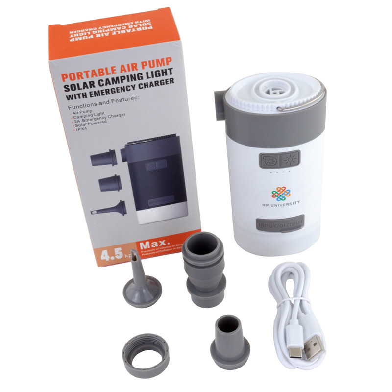 3-in-1 Air Pump Solar Charger with Camping Lamp 13