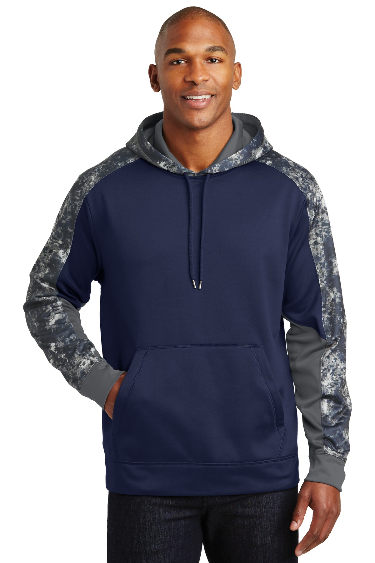 Sport-Tek Sport-Wick Mineral Freeze Fleece Colorblock Hooded Pullover. ST231, custom hoodie or sweatshirt with logo imprint 14