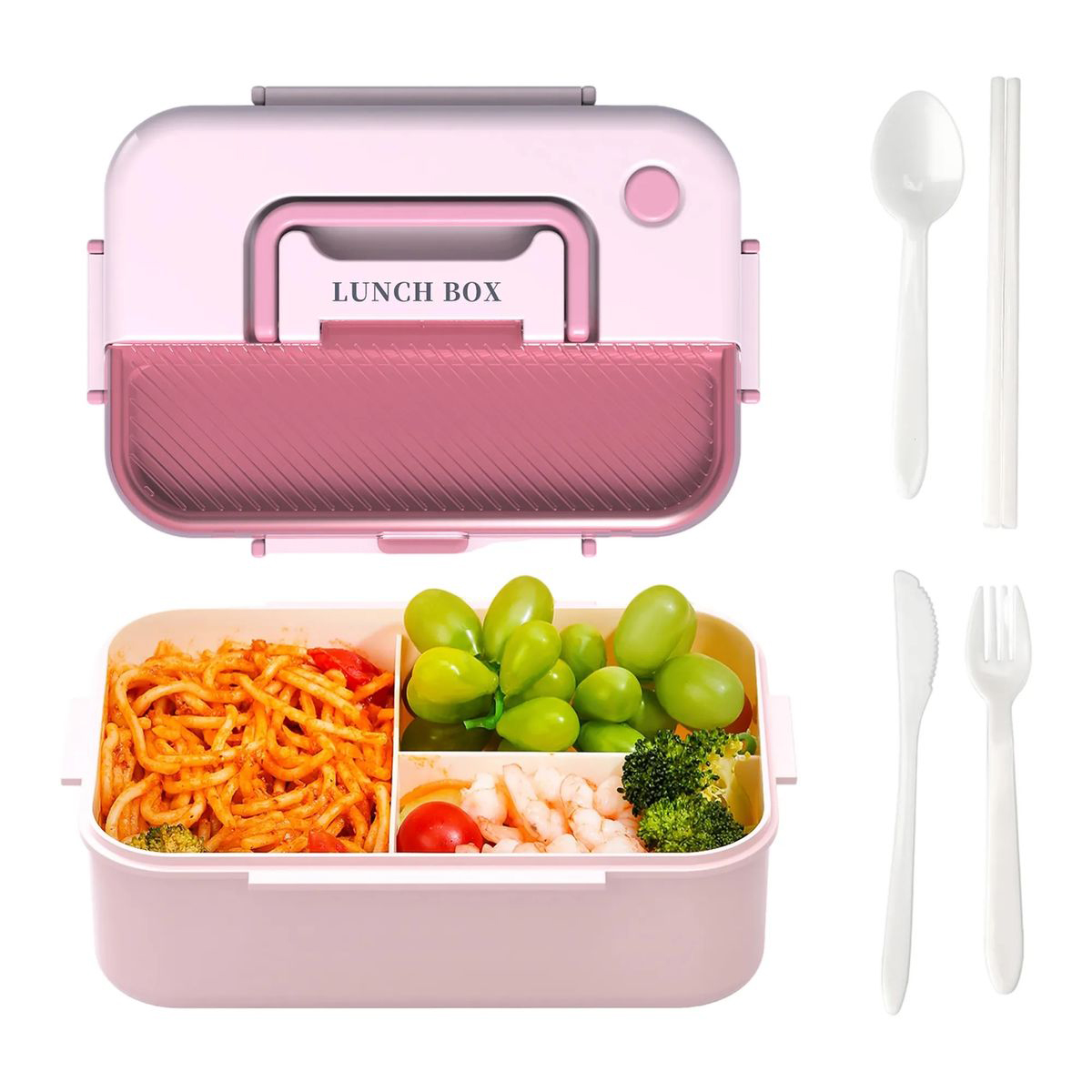 Plastic Lunch Box with Leak Resistant Detachable Cover 2