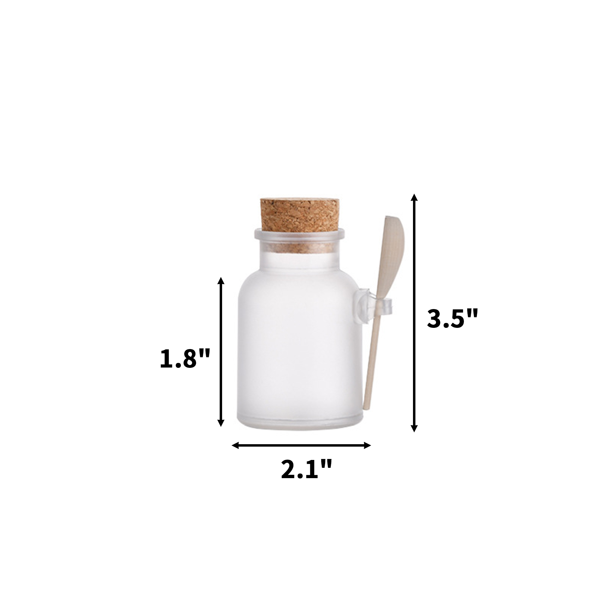 Clear Storage Jar With Spoon Plastic 3