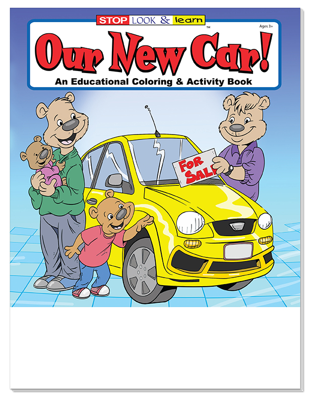 COLORING SET - Our New Car! Coloring Book Fun Pack 1