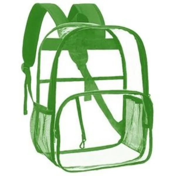 Water-Resistant Heavy Duty Clear PVC Transparent Backpack 4