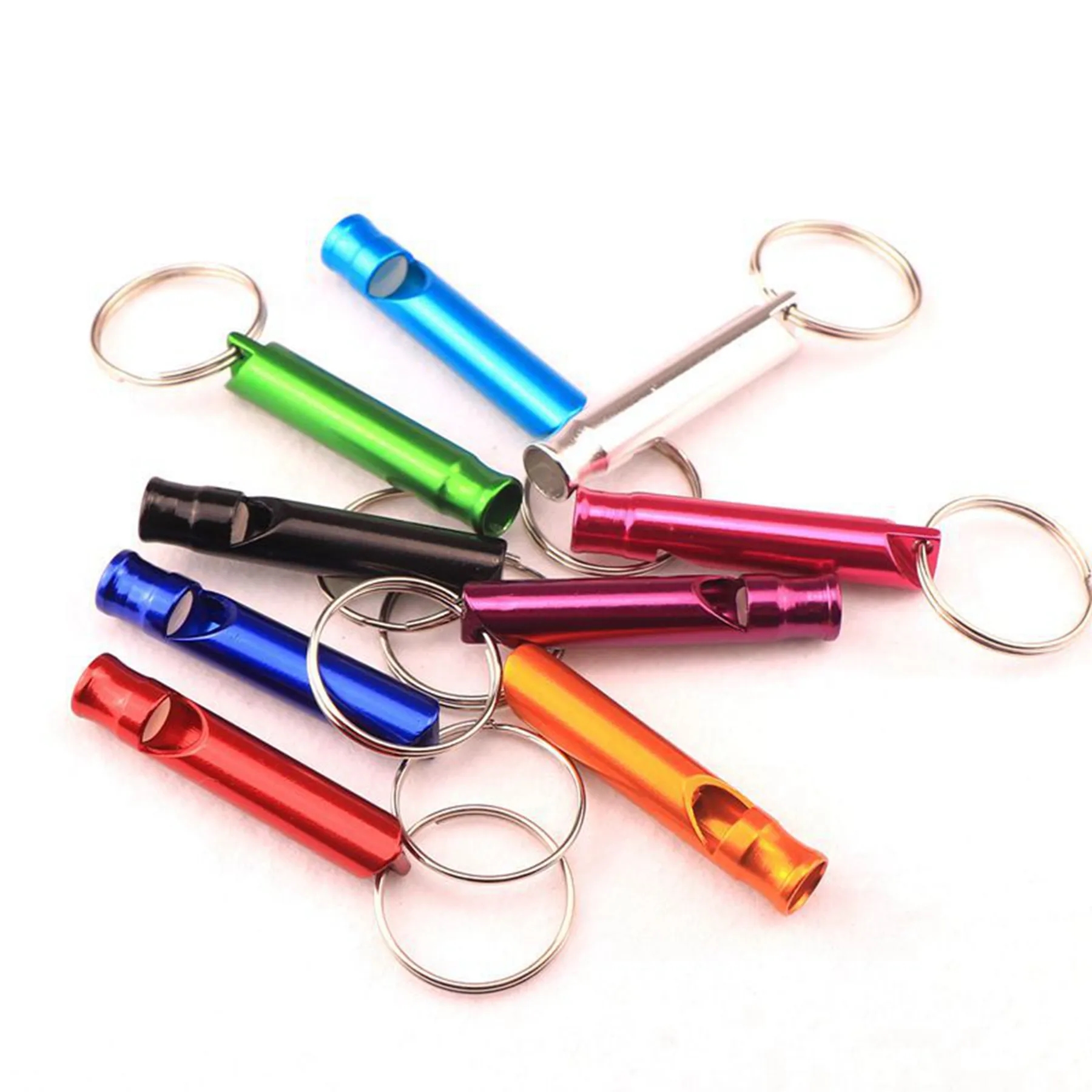 Aluminum Alloy Emergency Whistle Keychain 4