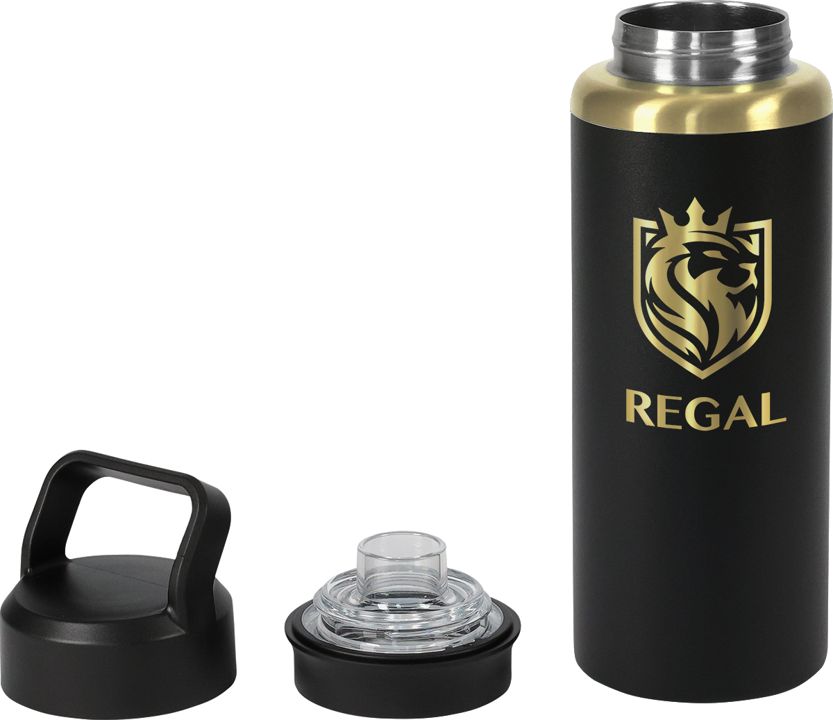 28oz Urban Peak® Dual Top Gold Water Bottle, custom water bottle with logo imprint 36