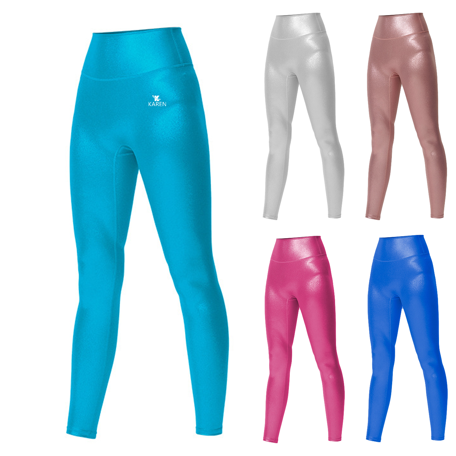 Women Soft Shiny High Waisted Seamless Leggings Yoga Pants 2