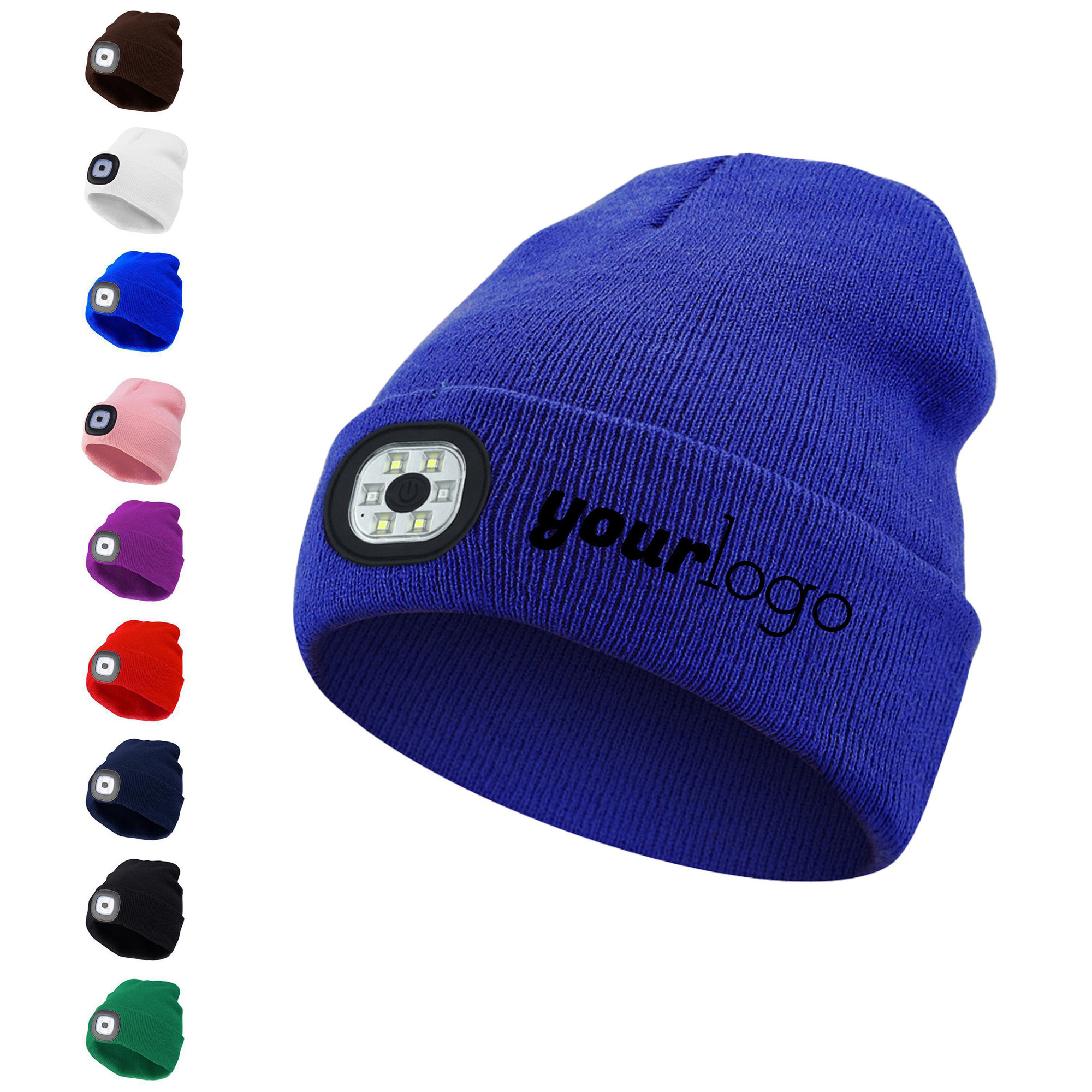 Wireless Audio Knit Beanie with LED Safety Light 6