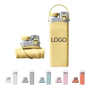 Dual Lid Leakproof Foldable Silicone Sports Bottle 8