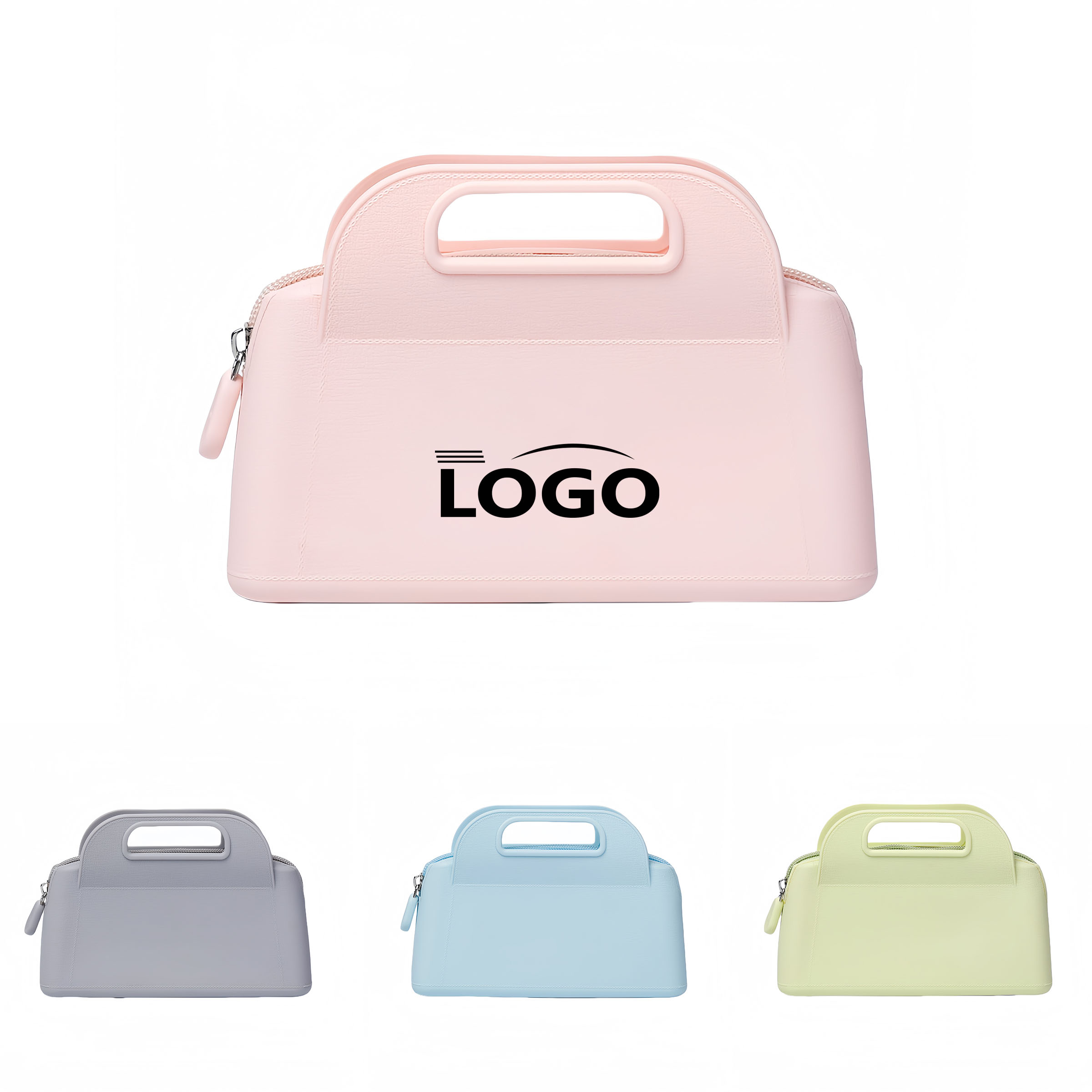Stylish Silicone Makeup Bag with Convenient Handles 1