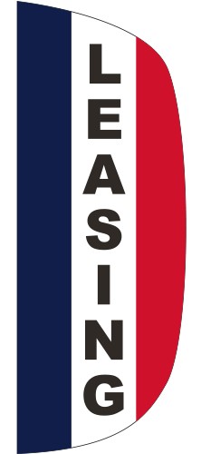 "LEASING" 3' x 8' Message Flutter Flag 1