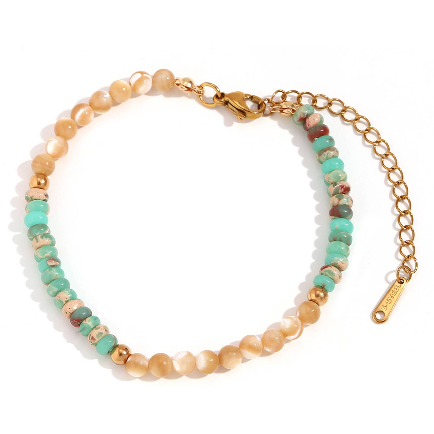 Stainless steel bohemian hand-beaded 4