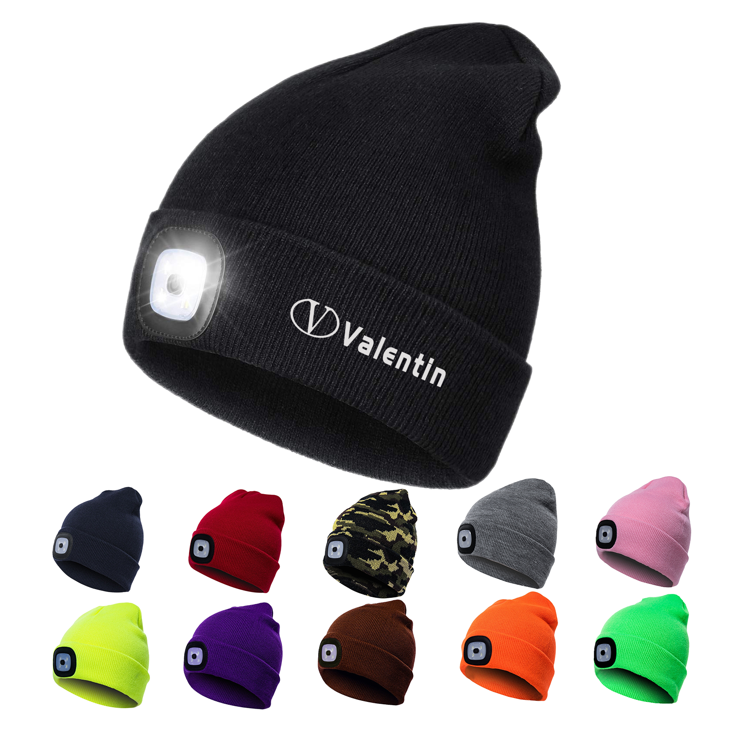 Rechargeable LED Beanie Hat 1