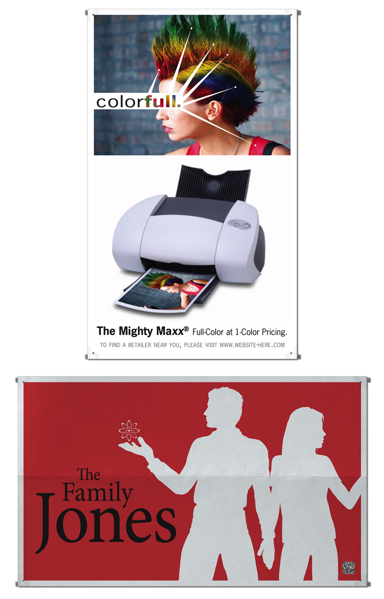 Banner - CUSTOM SIZE - Gloss Vinyl (Includes Plastic Adhesive Grommet Tabs) 2