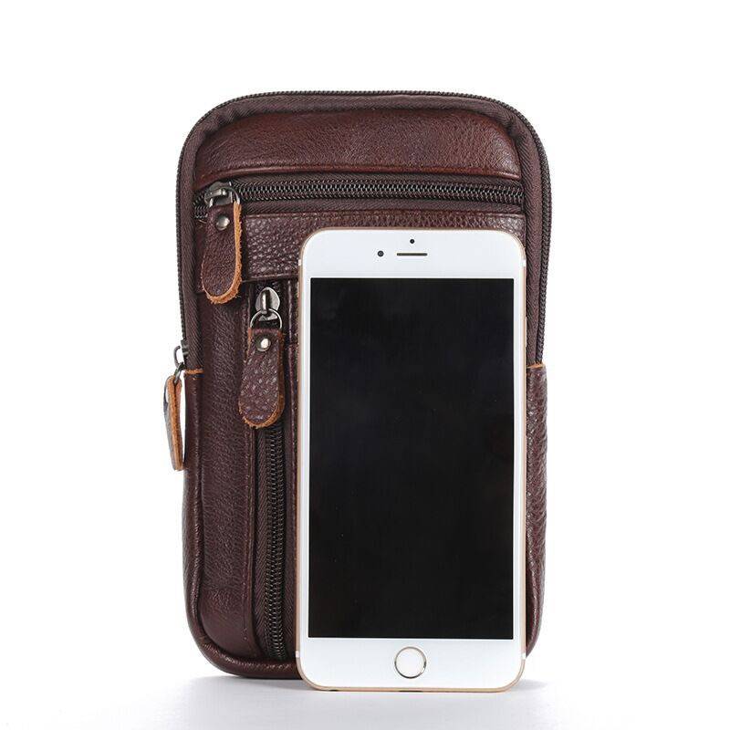 Cowhide Leather Shoulder Crossbody Bag Phone Pouch 2
