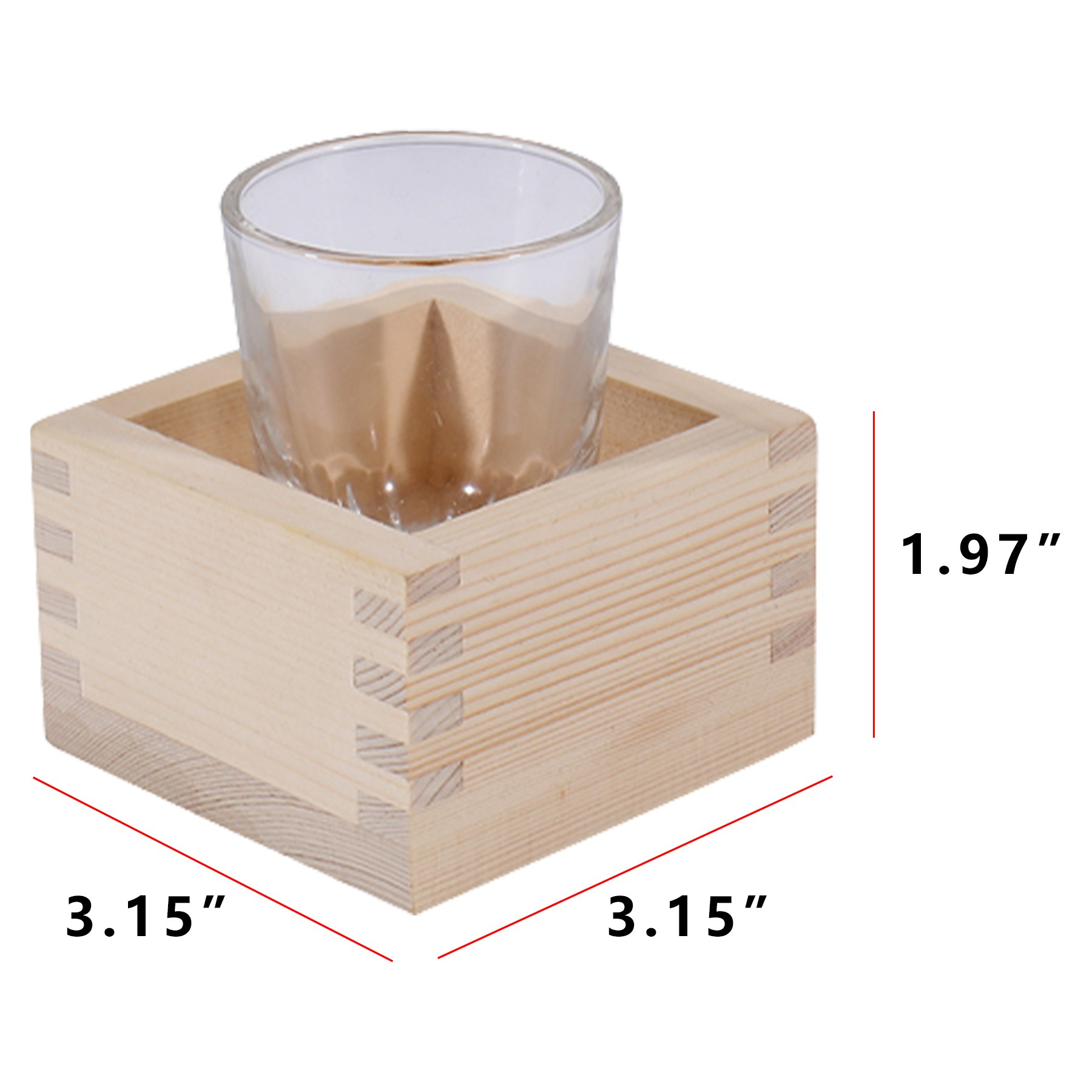 Square Wooden Cup Holder 3