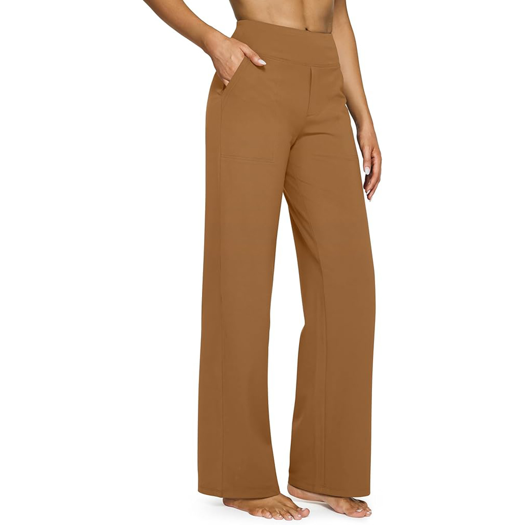 High Waisted Stretch Yoga Pants Women's Wide Leg Pants 7