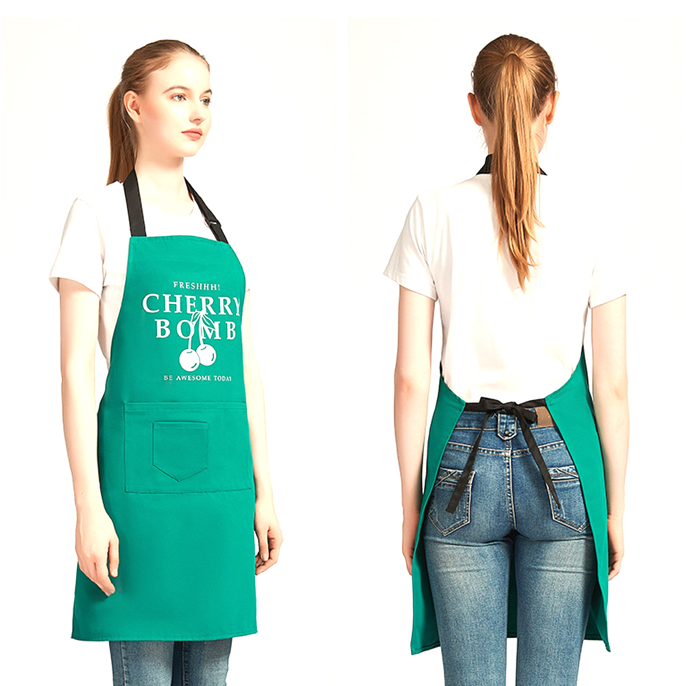Waterproof kitchen cotton-polyester apron 5