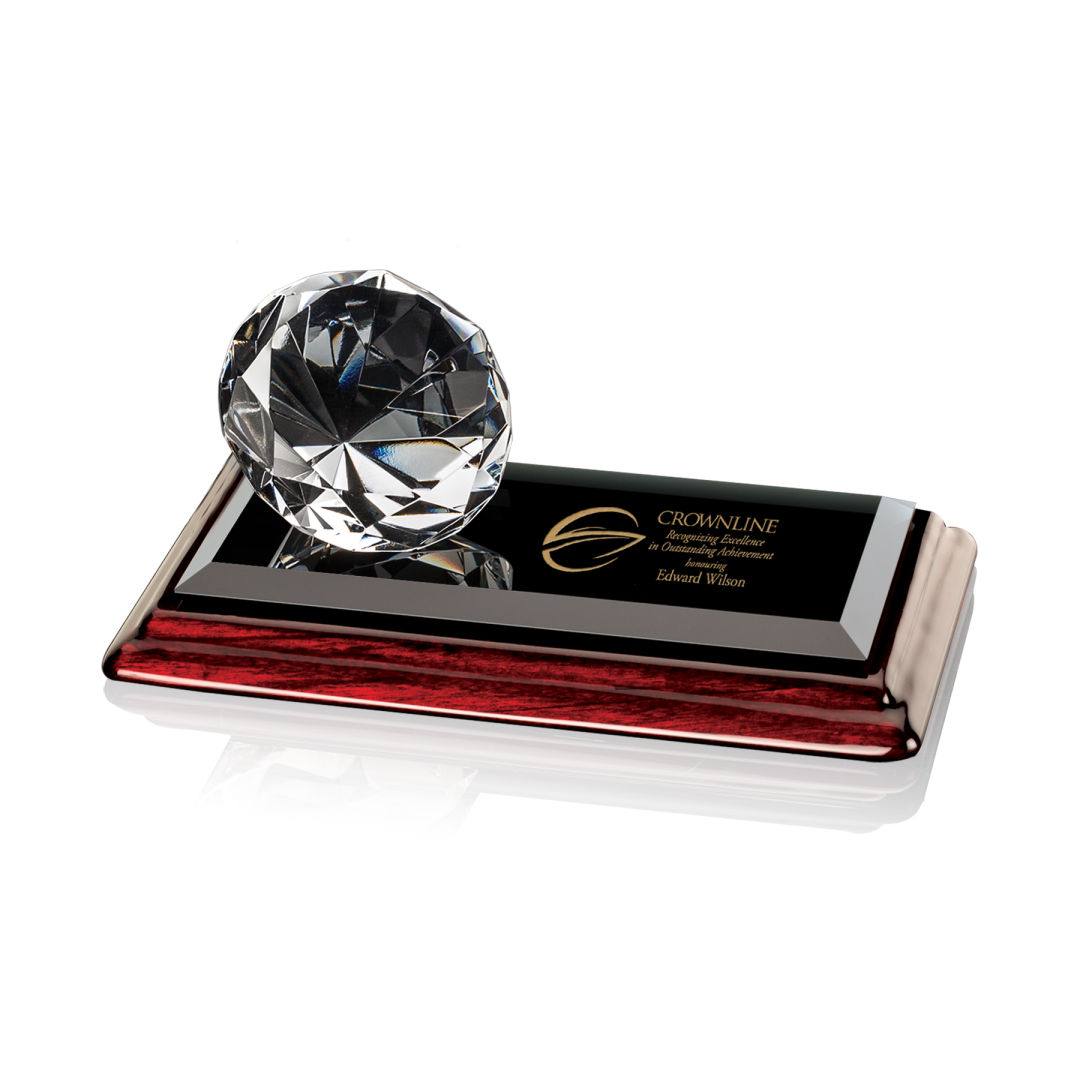 Gemstone Award on Rosewood - Diamond 1