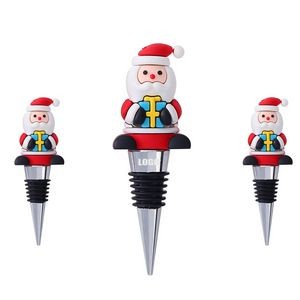 Charming PVC Santa Claus Wine Cork Bottle Stopper 7