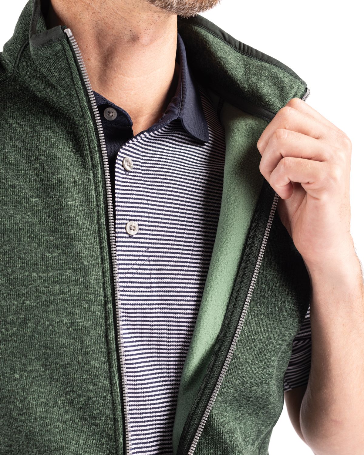 Cutter & Buck Mainsail Sweater-Knit Mens Full Zip Vest 24
