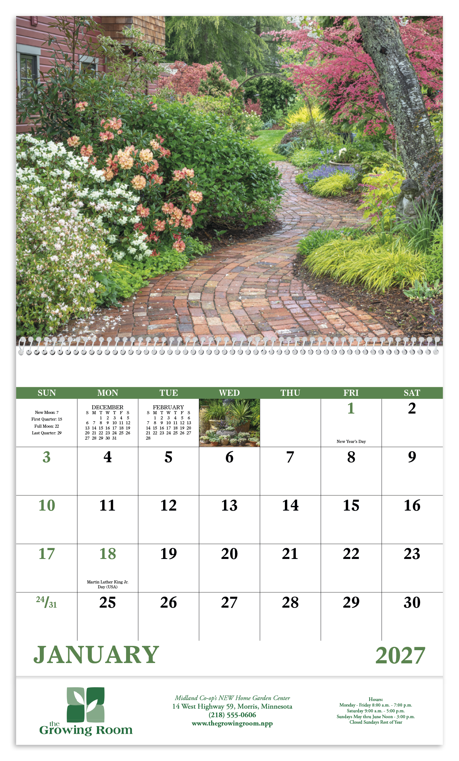 Good Value™ Garden Walk - Spiral Calendar 67